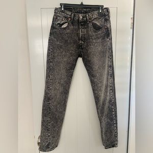 Levi’s 501 CT - Black Acid Wash - Tag 29x32 (Measure 31x31) - 80s Tapered